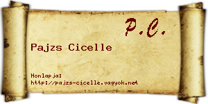 Pajzs Cicelle névjegykártya